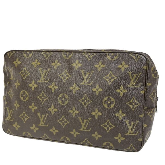 LOUIS VUITTON Trousse Toilette 28 Clutch Hand Bag Monogram Brown - Picture 1 of 15